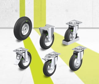 VW – Serie di ruote e ruote con supporto “Blickle Soft”