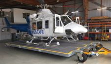 Rimorchio per il trasporto di elicotteri di soccorso